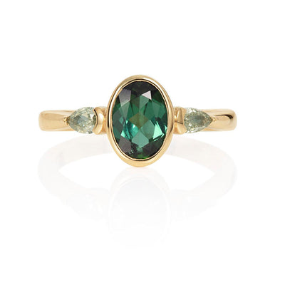 Khadra Tourmaline and Diamond Ring - Flora Bhattachary Fine Jewellery