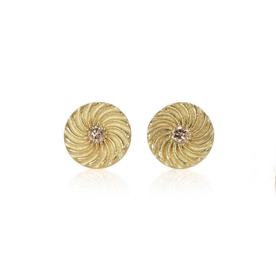 Kundalini Diamond Spiral Studs - Flora Bhattachary Fine Jewellery