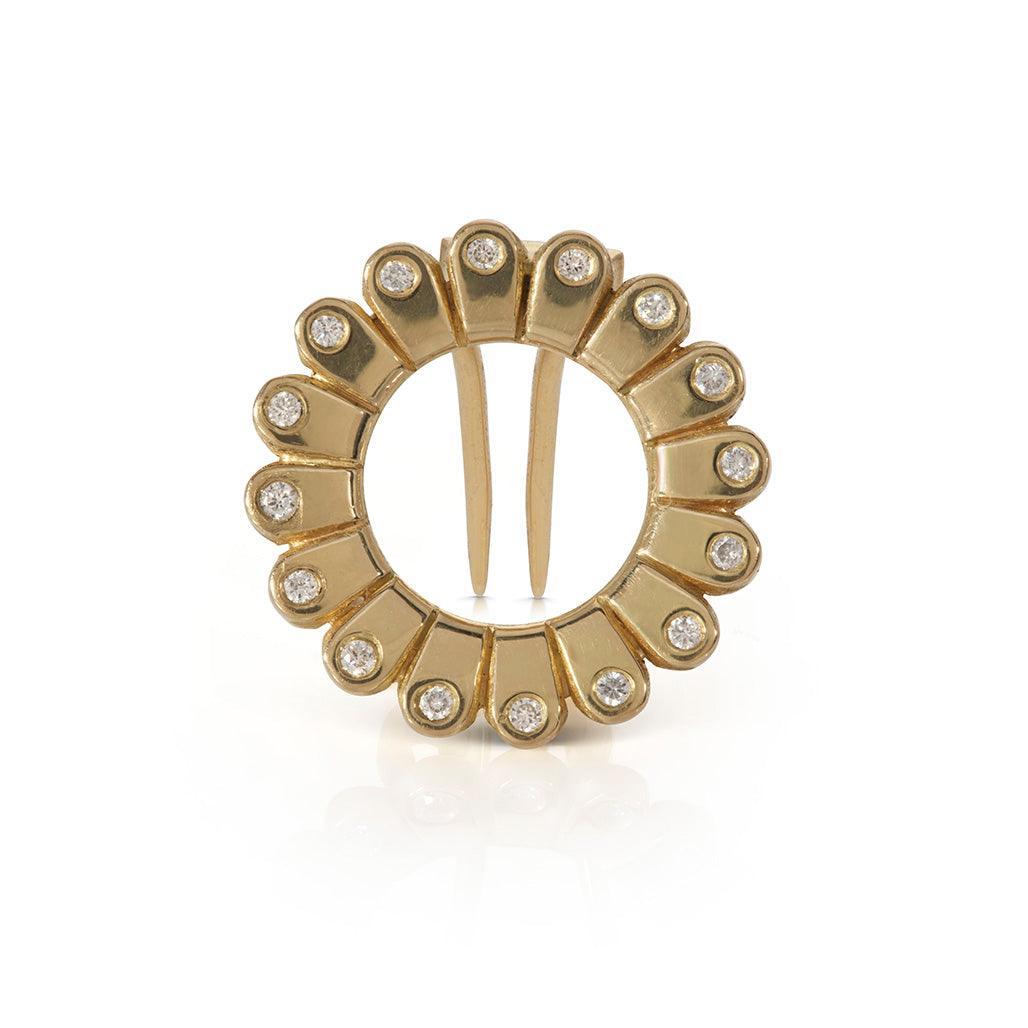 Gold Lotus Brooch
