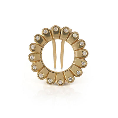 Gold Lotus Brooch