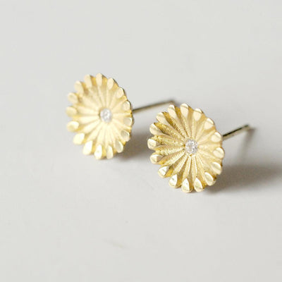 Lotus Diamond Studs - Flora Bhattachary Fine Jewellery
