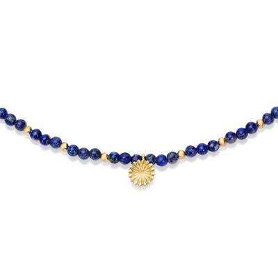 Lotus Lapis Necklace - Flora Bhattachary Fine Jewellery