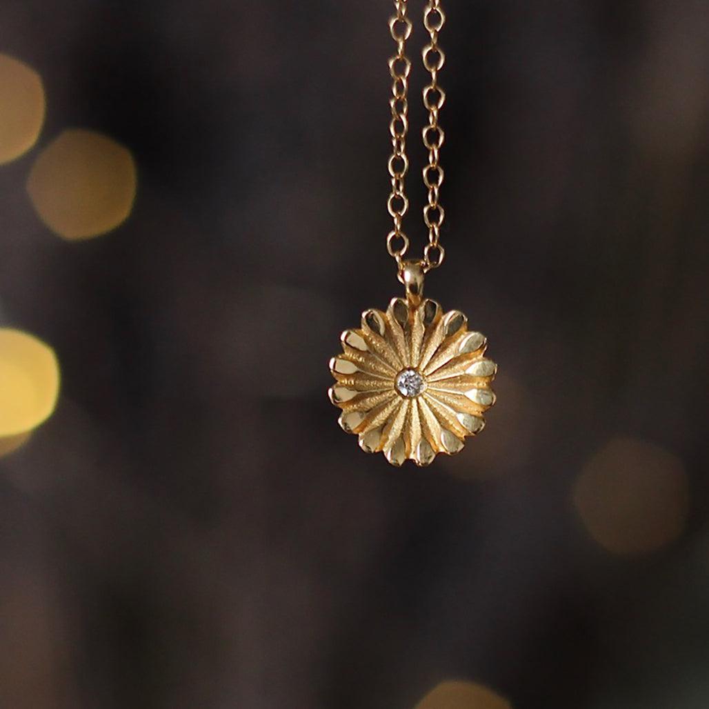 Lotus Radial Charm Pendant - Flora Bhattachary Fine Jewellery