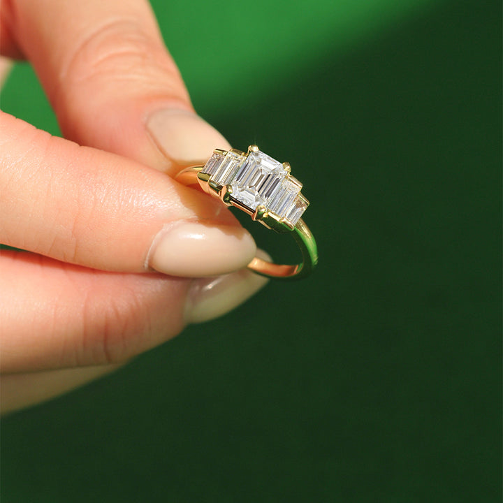 Art Deco Engagement Ring Diamond Deco Ring