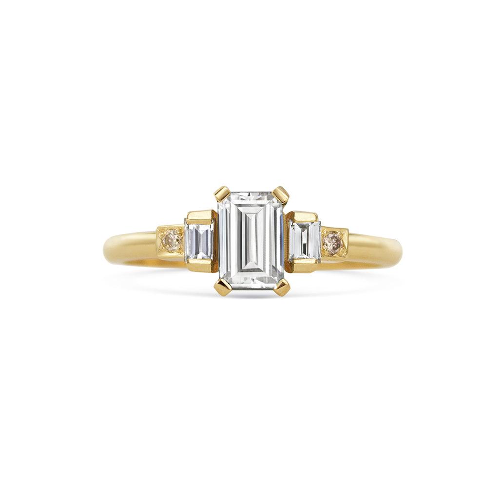 Nova Emerald Diamond Ring - Flora Bhattachary Fine Jewellery