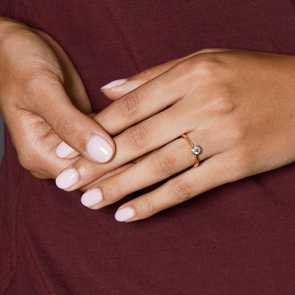 Antique Diamond Ring on Model