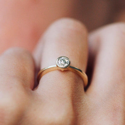 Antique Diamond Ring On Model