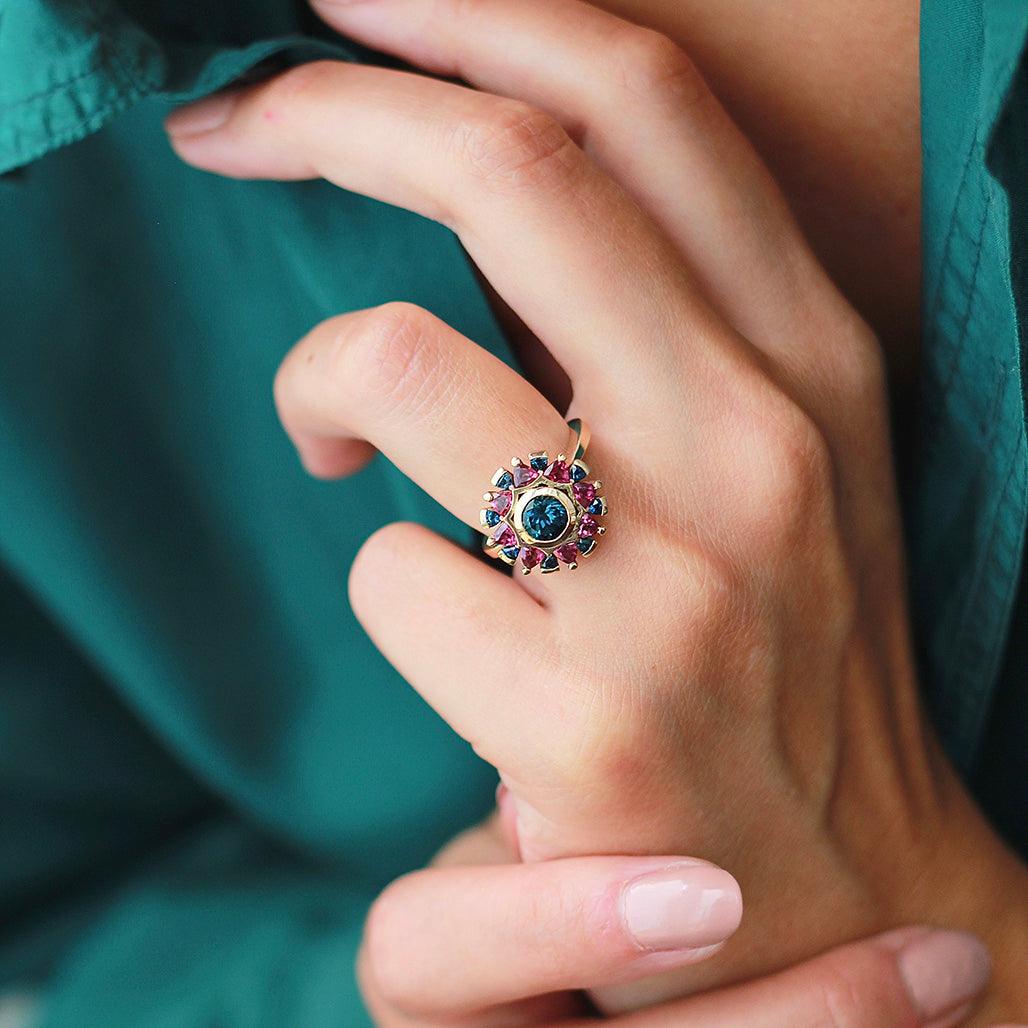 Colourful Cocktail Ring - Flora Bhattachary Fine Jewellery