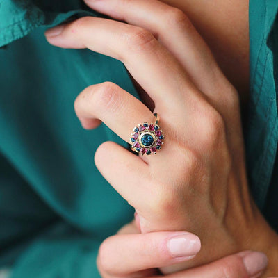Colourful Cocktail Ring - Flora Bhattachary Fine Jewellery
