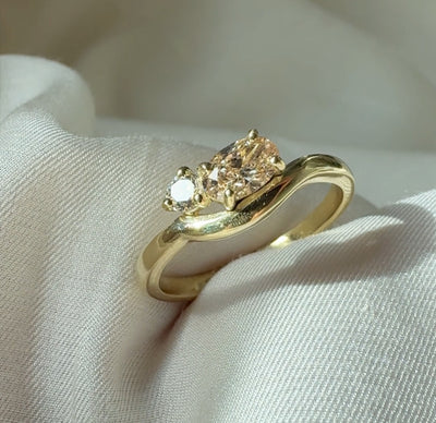 Champagne Diamond Ring