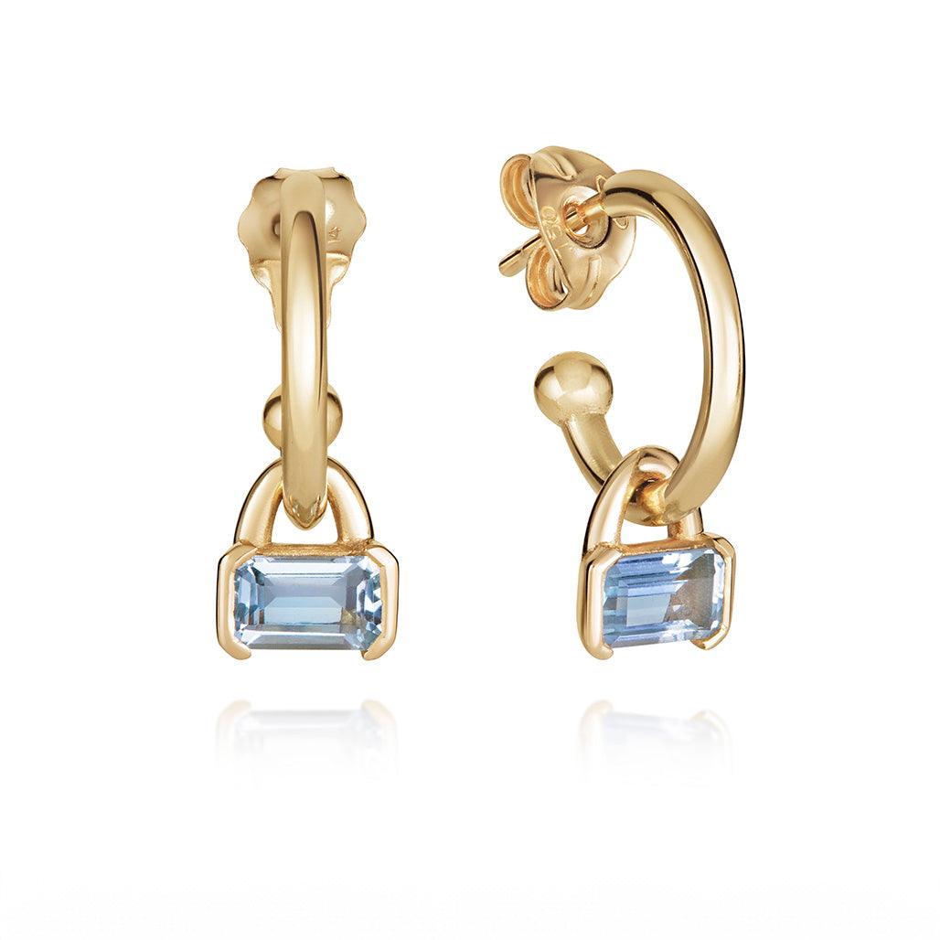 Salila Aqua Hoop Earrings - Flora Bhattachary Fine Jewellery