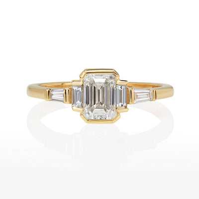 Emerald Diamond Ring - Flora Bhattachary Fine Jewellery