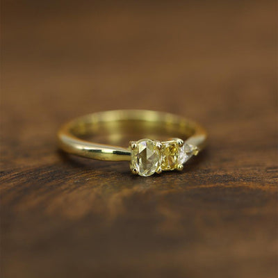 Sitara Lemon Diamond Triple Ring - Flora Bhattachary Fine Jewellery