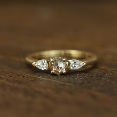 Rose Champagne Diamond Ring - Flora Bhattachary Fine Jewellery