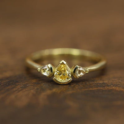 Sona Pear Diamond Ring - Flora Bhattachary Fine Jewellery