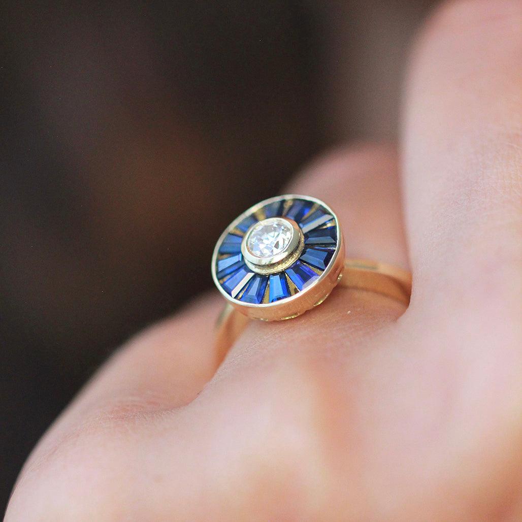 Sapphire Target Ring