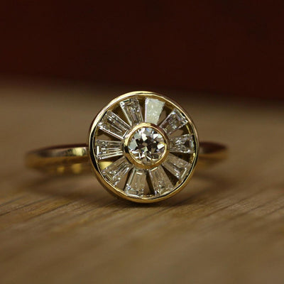 Surya Antique Diamond Target Ring - Flora Bhattachary Fine Jewellery