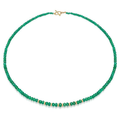 Emerald Bead Necklace 
