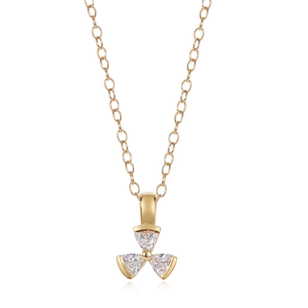 Trillion Diamond Pendant - Flora Bhattachary Fine Jewellery